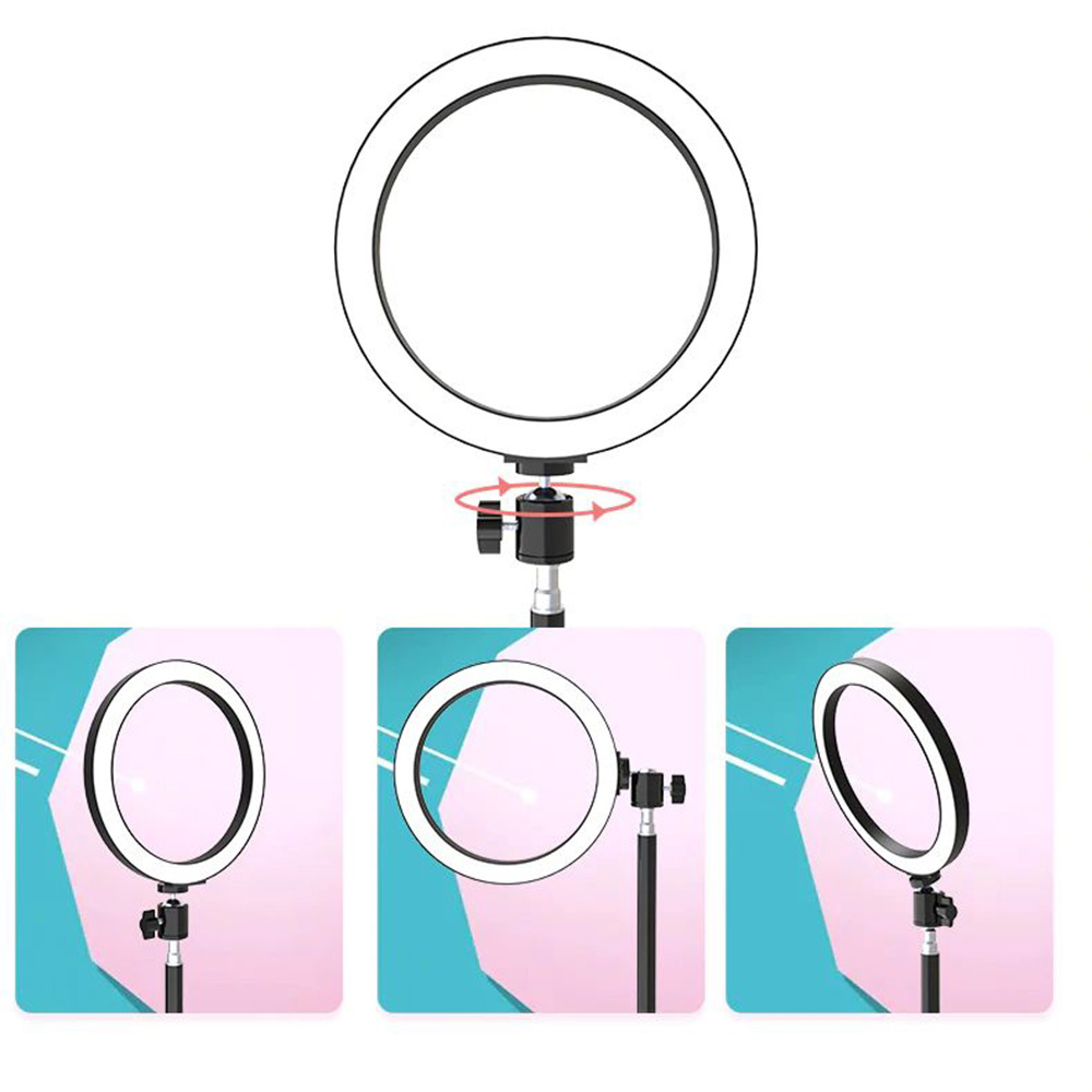 Statyw wysignik selfie tripod 1,6m z lamp piercieniow 26cm czarny HUAWEI Y6 2019 / 4