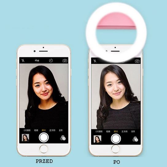 Statyw wysignik selfie Lampka piercieniowa LED biaa Meizu Pro 6 / 6
