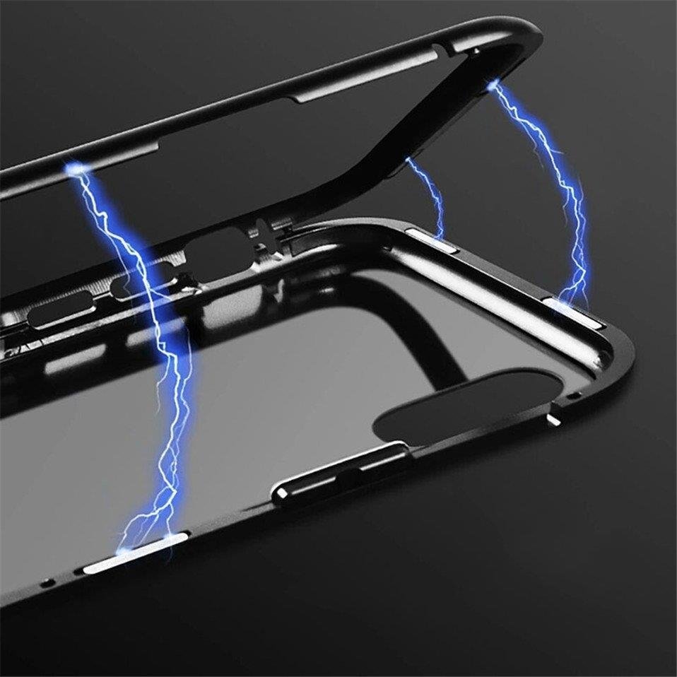 Pokrowiec etui Magnetic case czarno-przeroczyste APPLE iPhone XS Max / 5