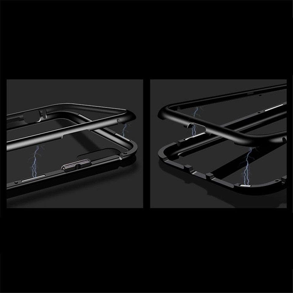 Pokrowiec etui Magnetic case czarno-przeroczyste APPLE iPhone XS Max / 7