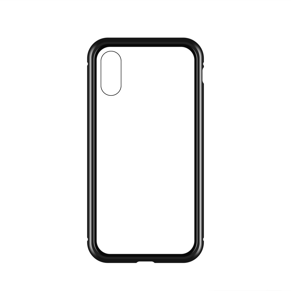 Pokrowiec etui Magnetic case czarno-przeroczyste APPLE iPhone XS Max