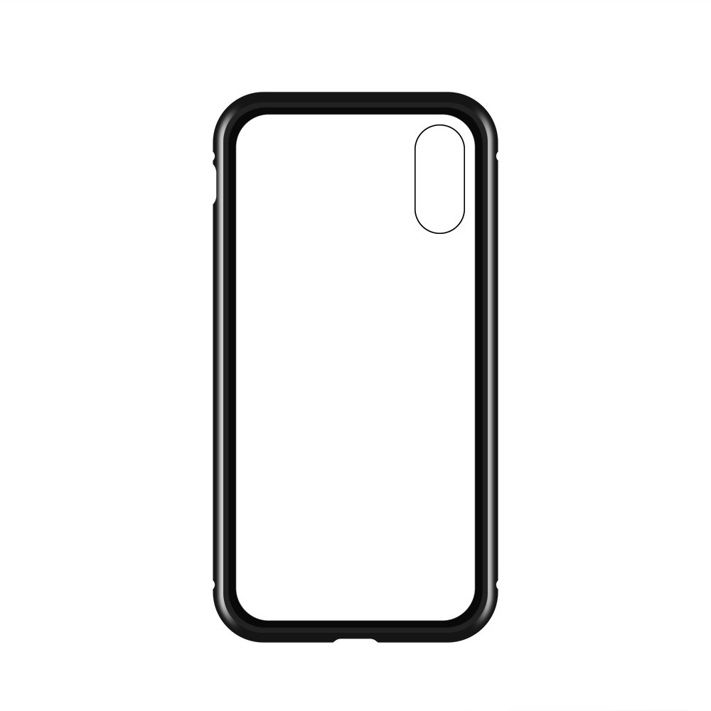 Pokrowiec etui Magnetic case czarno-przeroczyste APPLE iPhone XS Max / 2