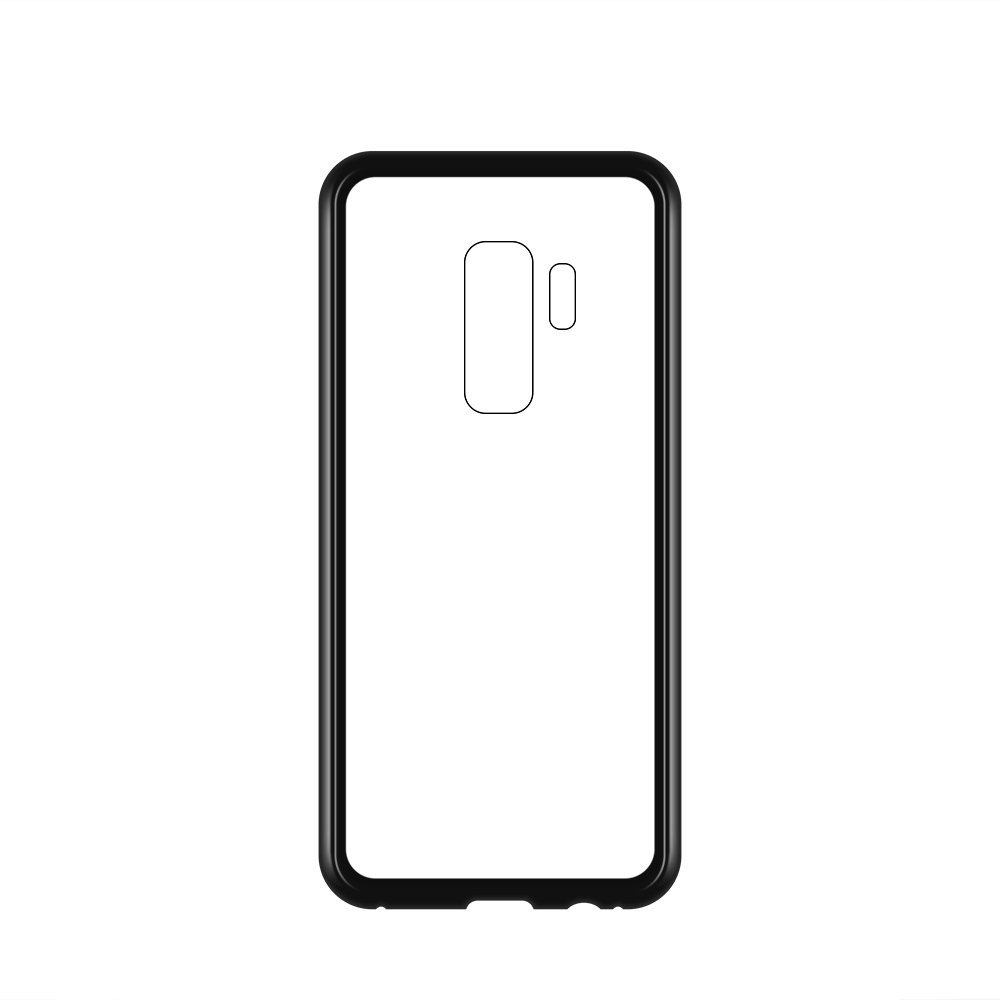 Pokrowiec etui Magnetic case czarno-przeroczyste SAMSUNG Galaxy S9 Plus