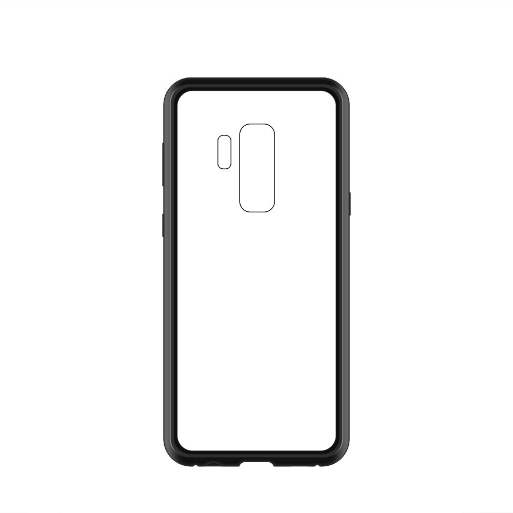 Pokrowiec etui Magnetic case czarno-przeroczyste SAMSUNG Galaxy S9 Plus / 2