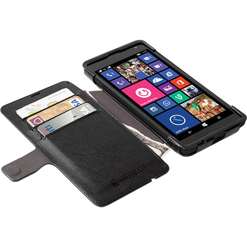 Pokrowiec etui Krusell FlipCover Malmo czarny Microsoft Lumia 640 Dual SIM / 2