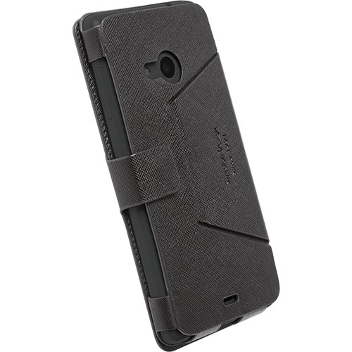 Pokrowiec etui Krusell FlipCover Malmo czarny Microsoft Lumia 640 Dual SIM / 3