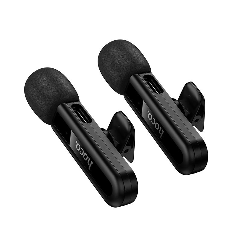 Mikrofon bezprzewodowy podw�jny Lightning / USB C Hoco L20A czarny / 4