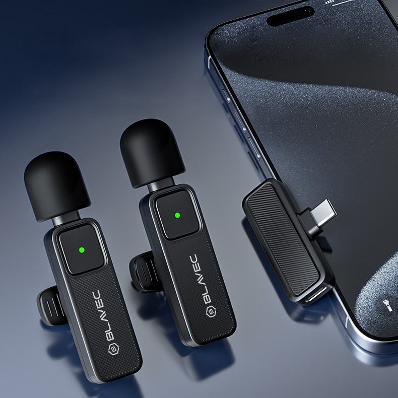 Mikrofon Blavec Bezprzewodowy Krawatowy x 2 MK-01 ClipGo Typ-C czarny HUAWEI Mate 9 Porsche Design / 3