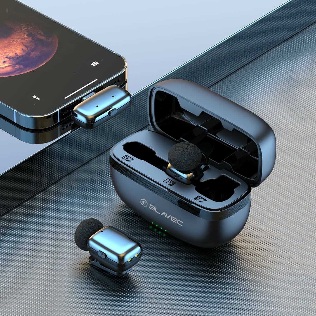 Mikrofon Blavec Bezprzewodowy Krawatowy x 2 MK-03 ClipGo Typ-C srebrny HUAWEI Mate 9 Porsche Design / 5 Mikrofon Blavec Bezprzewodowy Krawatowy x 2 MK-03 ClipGo Typ-C srebrny HUAWEI Mate 9 Porsche Design / 5