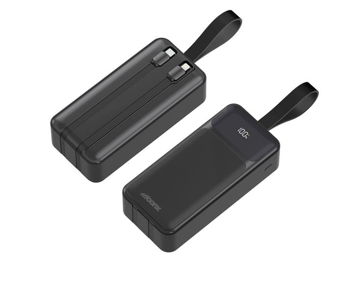 Power bank MOONX MP05 PD 20W 1xUSB-C 1xUSB QC3.0 22.5W 30000mAh czarny SAMSUNG Galaxy Z Flip 8 / 3