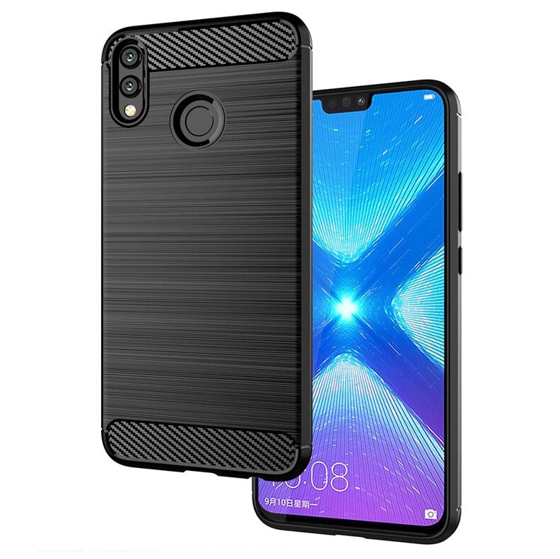 Pokrowiec etui Tech-Protect TPU Carbon czarne MOTOROLA Moto E20