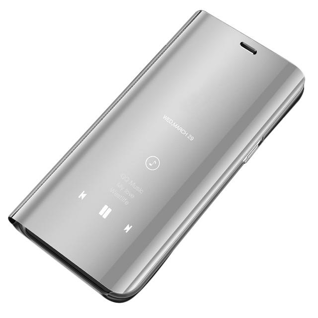 Pokrowiec etui Inteligentne Clear View srebrne MOTOROLA Moto E7 Plus