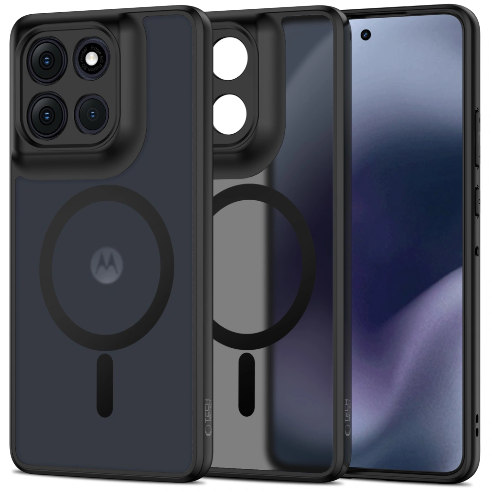 Pokrowiec etui Tech-Protect Magmat Magsafe matte black MOTOROLA Moto G86 Power 5G