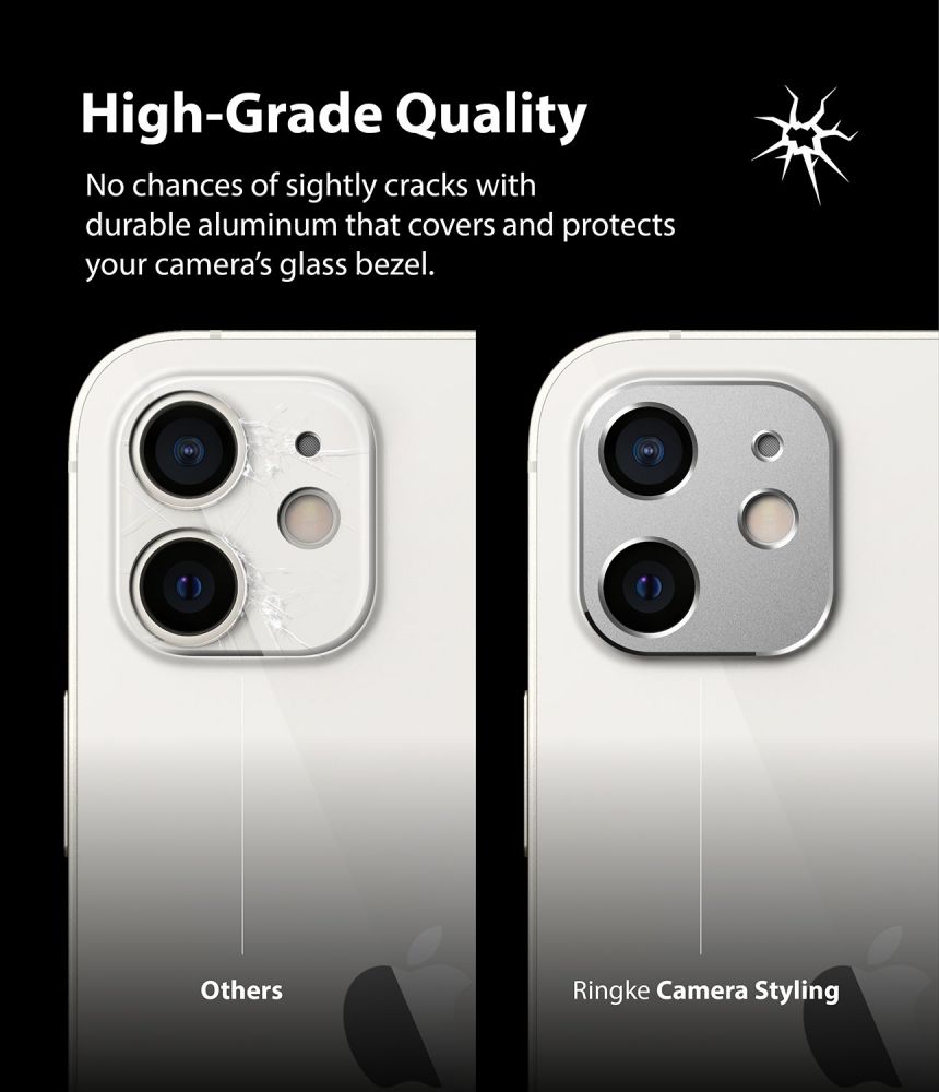 Szko hartowane na Aparat Ringke Camera Styling czarne APPLE iPhone 12 / 4
