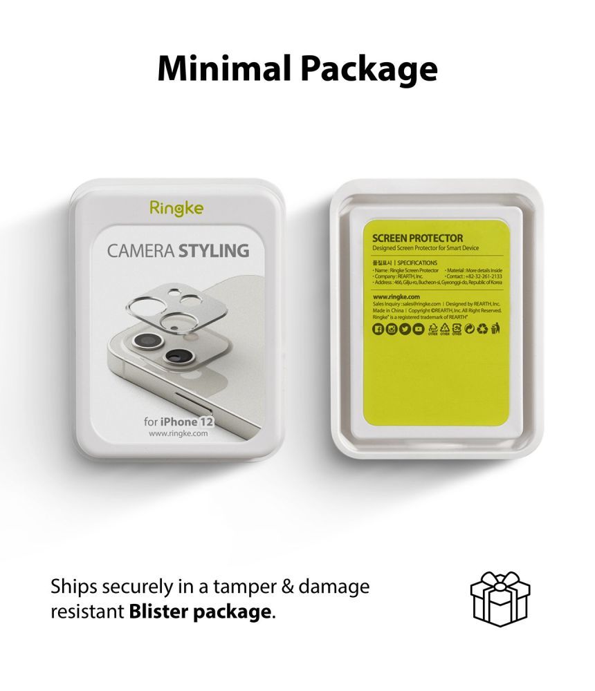 Szk�o hartowane na aparat Ringke Camera Styling czarne APPLE iPhone 12 Mini / 8