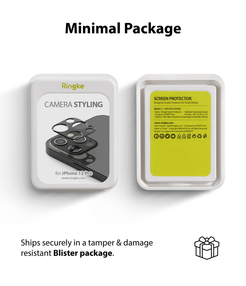 Szko hartowane na aparat Ringke Camera Styling srebrne APPLE iPhone 12 Pro Max / 6