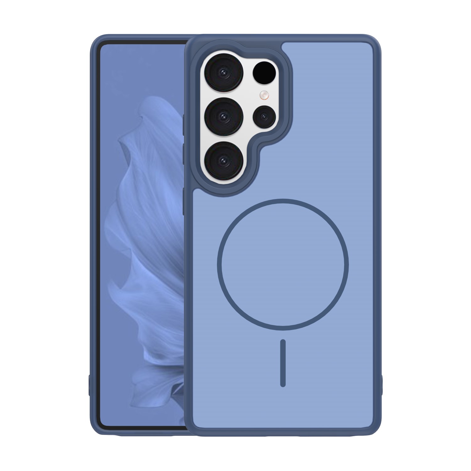 Pokrowiec Nak�adka Frame Thin Mag niebieskie SAMSUNG Galaxy S25 Ultra