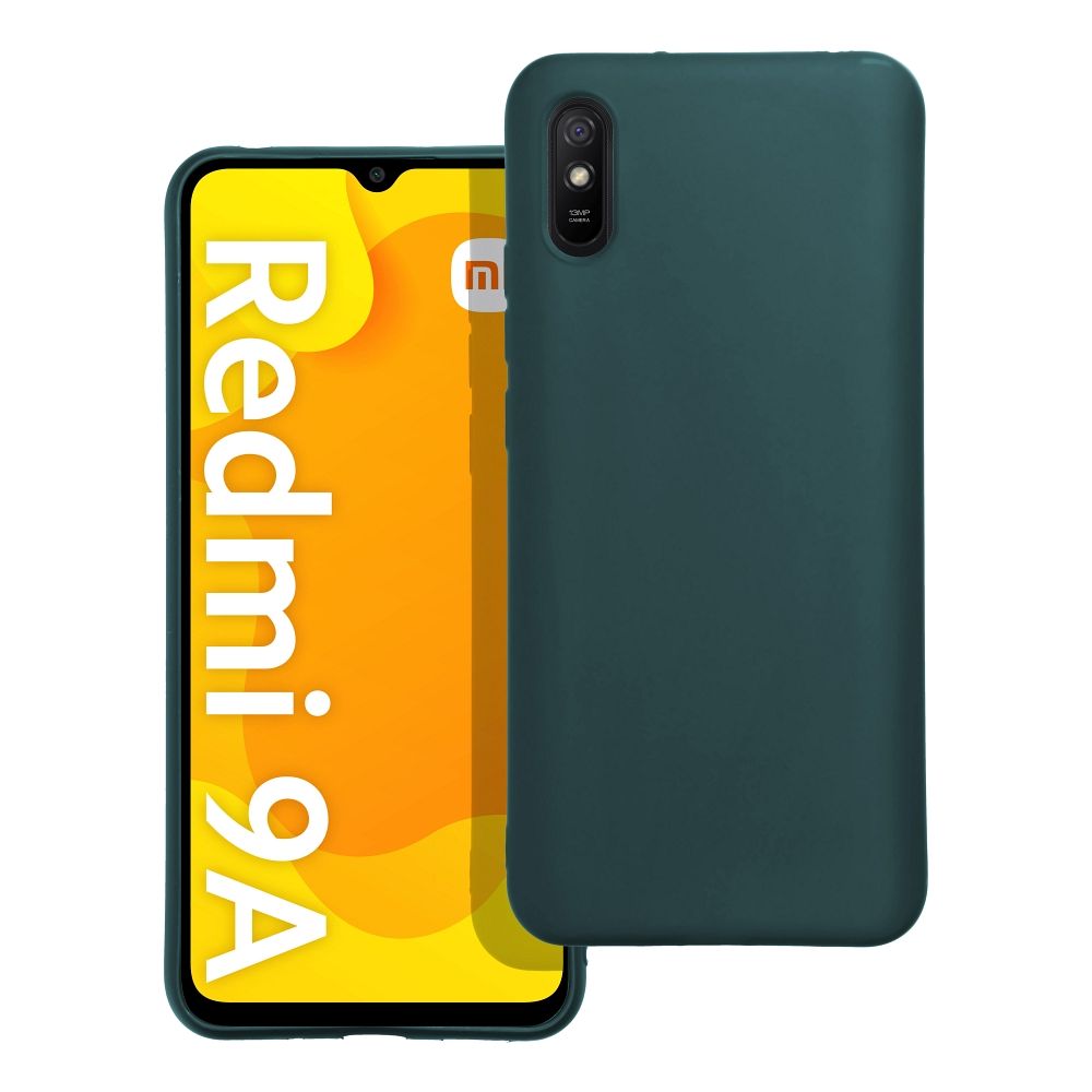Pokrowiec Nak�adka z matowego silikonu Back Case Matt ciemnozielone Xiaomi Redmi 9AT