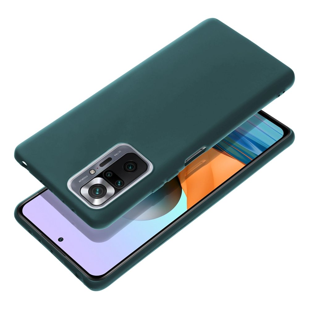 Pokrowiec Nakadka z matowego silikonu Back Case Matt ciemnozielone Xiaomi Redmi Note 10 Pro Max / 2