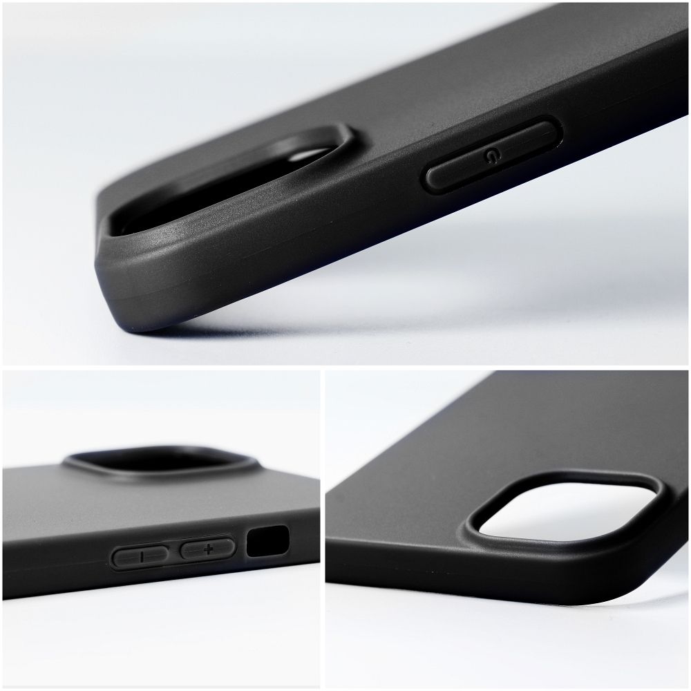 Pokrowiec Nakładka z matowego silikonu Back Case Matt czarne APPLE iPhone 15 Pro Max / 8