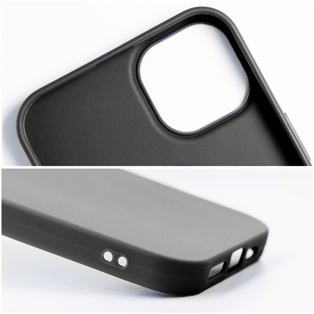 Pokrowiec Nakładka z matowego silikonu Back Case Matt czarne APPLE iPhone 15 Pro Max / 9