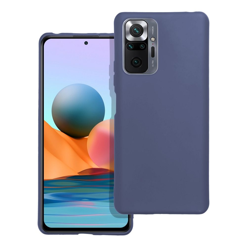 Pokrowiec Nakadka z matowego silikonu Back Case Matt granatowe Xiaomi Redmi Note 10 Pro Max