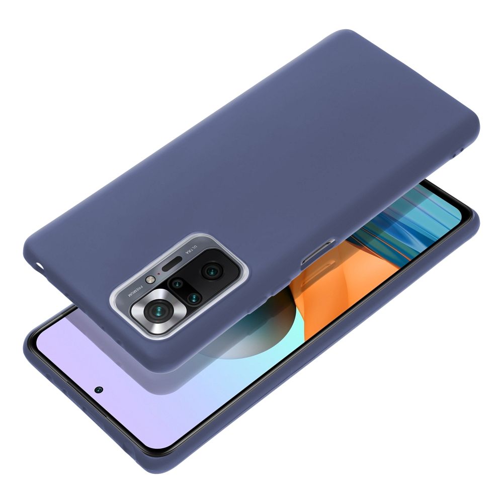 Pokrowiec Nakadka z matowego silikonu Back Case Matt granatowe Xiaomi Redmi Note 10 Pro Max / 2