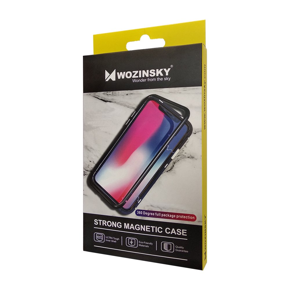 Pokrowiec etui Magnetic case czarno-przeroczyste SAMSUNG Galaxy S9 Plus / 11