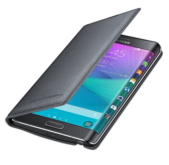 Pokrowiec oryginalne etui Flip Cover EF-WN915BCEGWW czarne SAMSUNG Galaxy Note 4 Edge