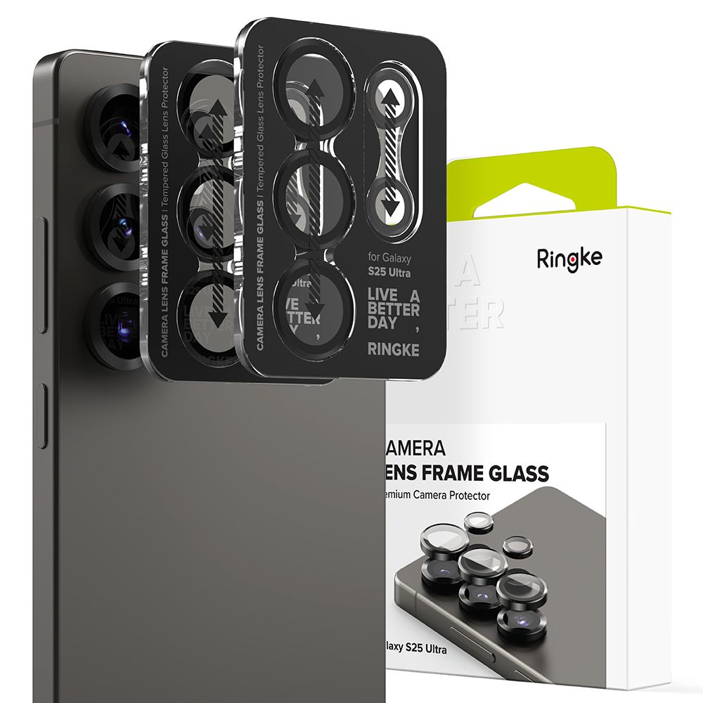 Szkło hartowane Osłona Aparatu Ringke Camera Frame Protector 2-pack czarne SAMSUNG Galaxy S25 Ultra Szkło hartowane Osłona Aparatu Ringke Camera Frame Protector 2-pack czarne SAMSUNG Galaxy S25 Ultra