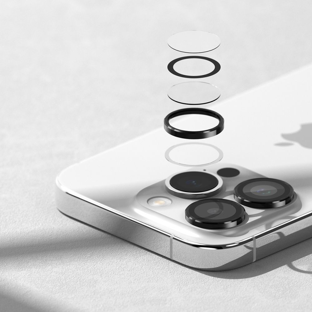 Szko hartowane Osona Aparatu Ringke Camera Frame Protector czarne APPLE iPhone 15 Pro / 4
