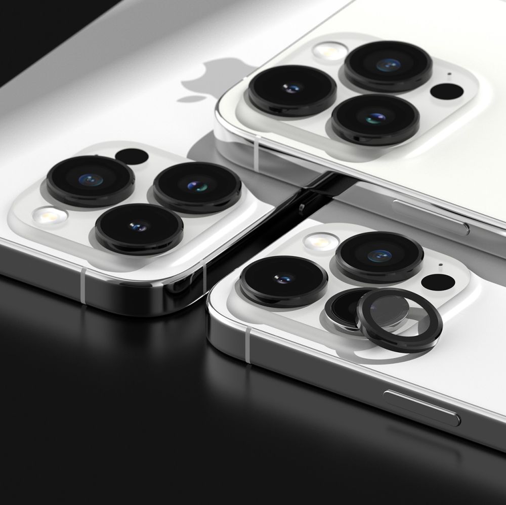 Szko hartowane Osona Aparatu Ringke Camera Frame Protector czarne APPLE iPhone 15 Pro Max / 2