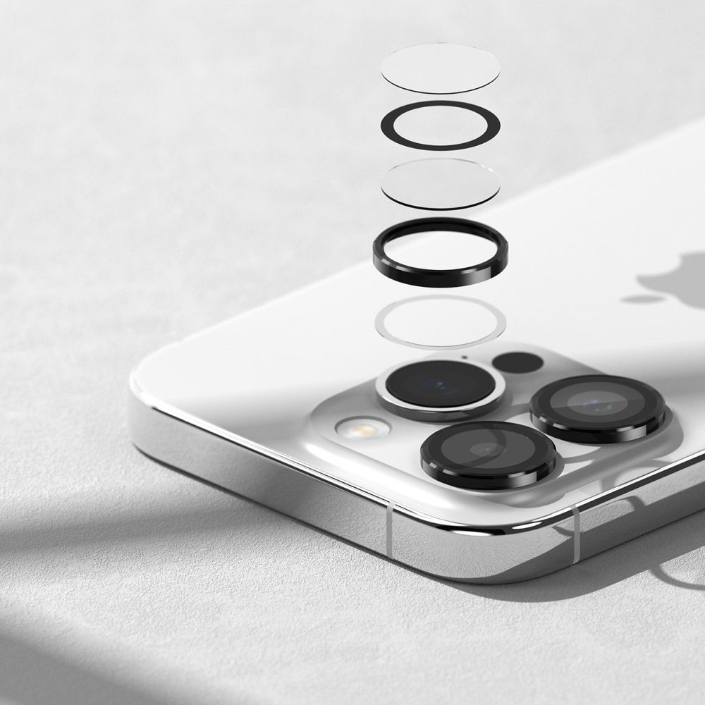 Szko hartowane Osona Aparatu Ringke Camera Frame Protector czarne APPLE iPhone 15 Pro Max / 4