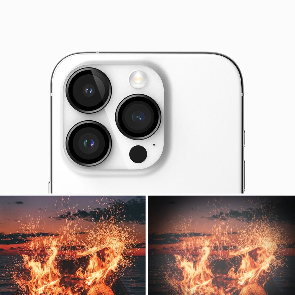 Szko hartowane Osona Aparatu Ringke Camera Frame Protector czarne APPLE iPhone 15 Pro Max / 6
