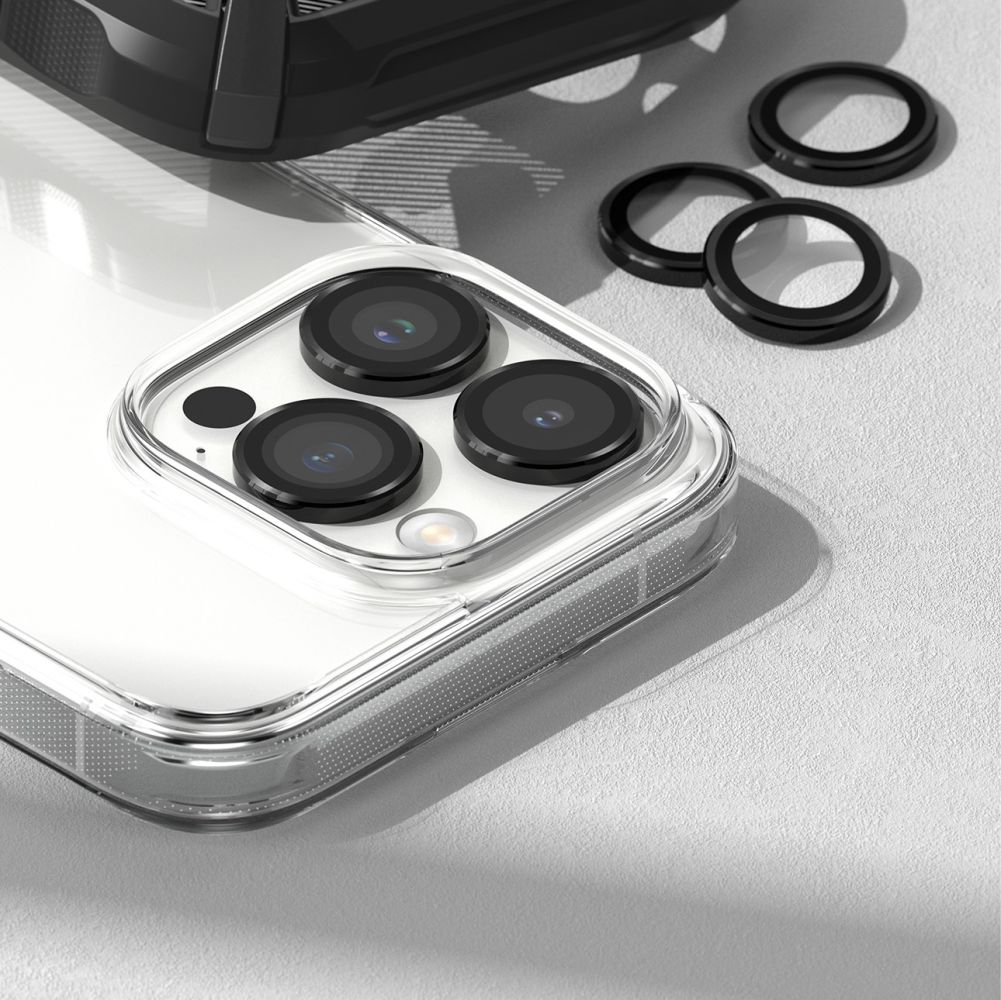 Szko hartowane Osona Aparatu Ringke Camera Frame Protector czarne APPLE iPhone 15 Pro Max / 8
