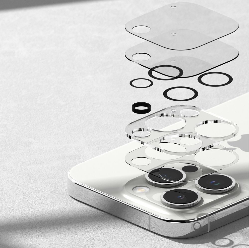 Szko hartowane Osona Aparatu Ringke Camera Protector 2-pack przeroczyste APPLE iPhone 15 Pro / 7