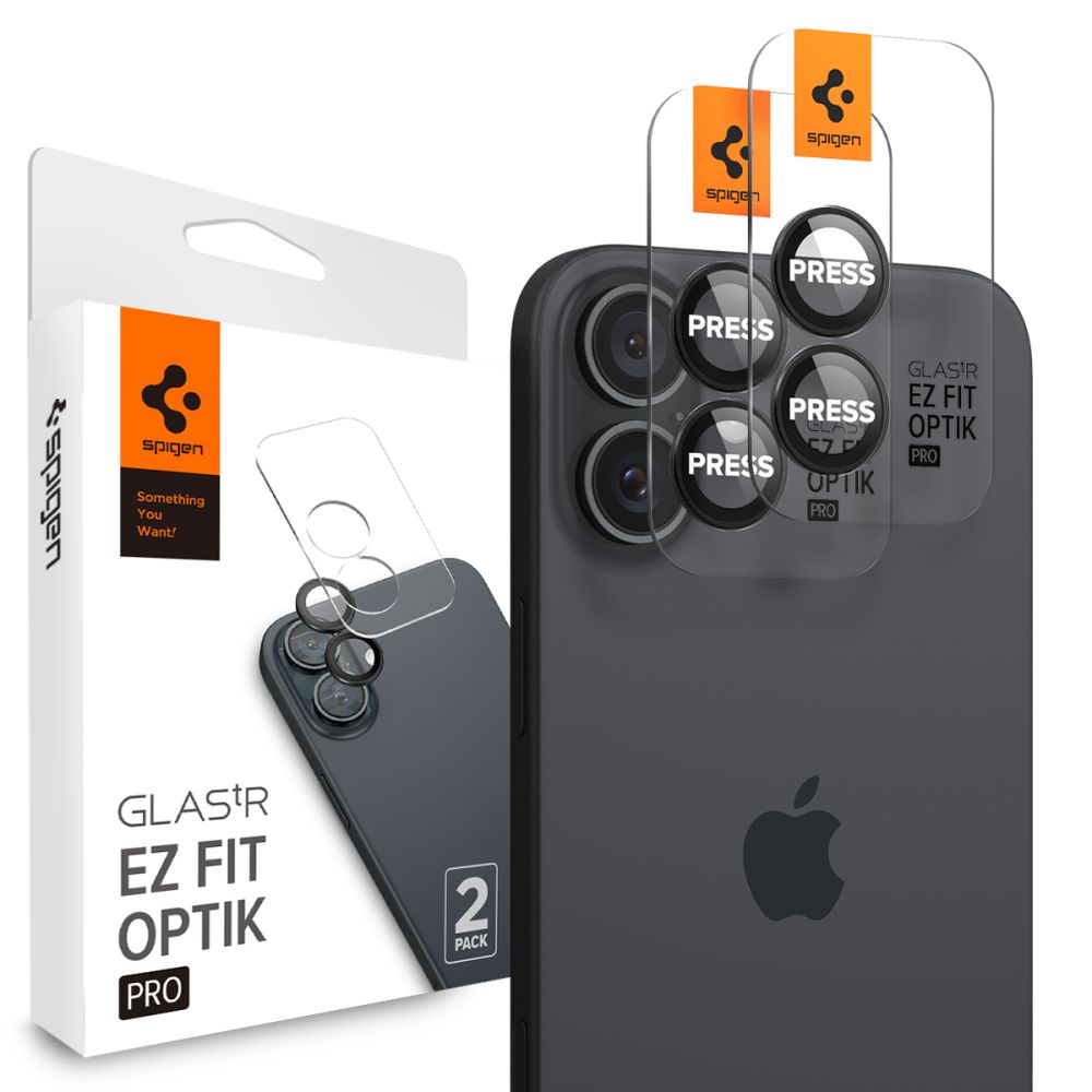 Szkło hartowane Osłona Aparatu Spigen Optik Pro Glas.tr Ez Fit Camera Protector 2-pack  APPLE iPhone 16