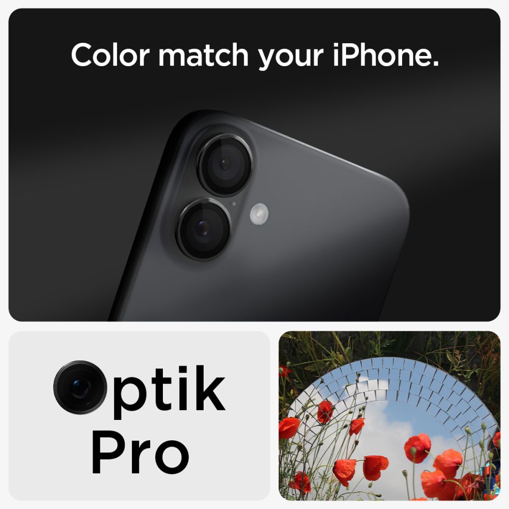 Szkło hartowane Osłona Aparatu Spigen Optik Pro Glas.tr Ez Fit Camera Protector 2-pack  APPLE iPhone 16 / 9
