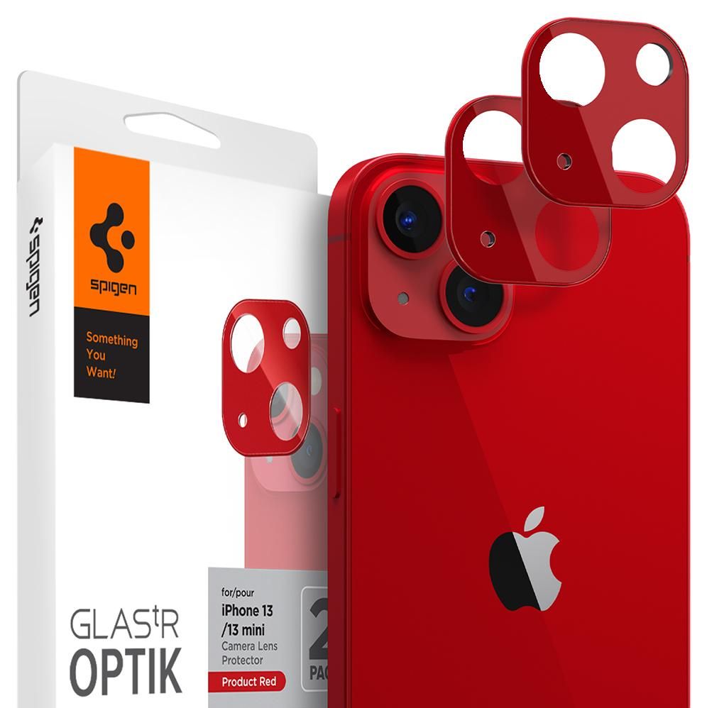 Szko hartowane Osona Aparatu Spigen Optik.tr Camera Protector 2-pack czerwone APPLE iPhone 13 mini