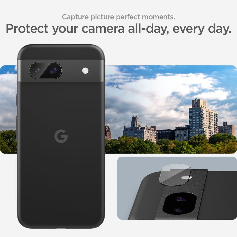 Szko hartowane Osona Aparatu Spigen Optik.tr Ez Fit Camera Protector 2-pack przeroczyste Google Pixel 8a / 12