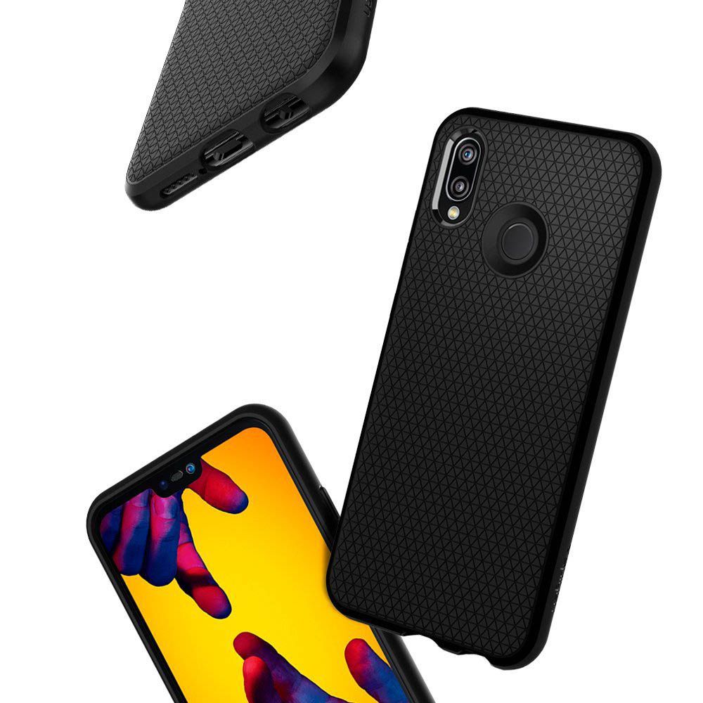 Pokrowiec etui SPIGEN Liquid AIR czarne HUAWEI P20 Lite / 6