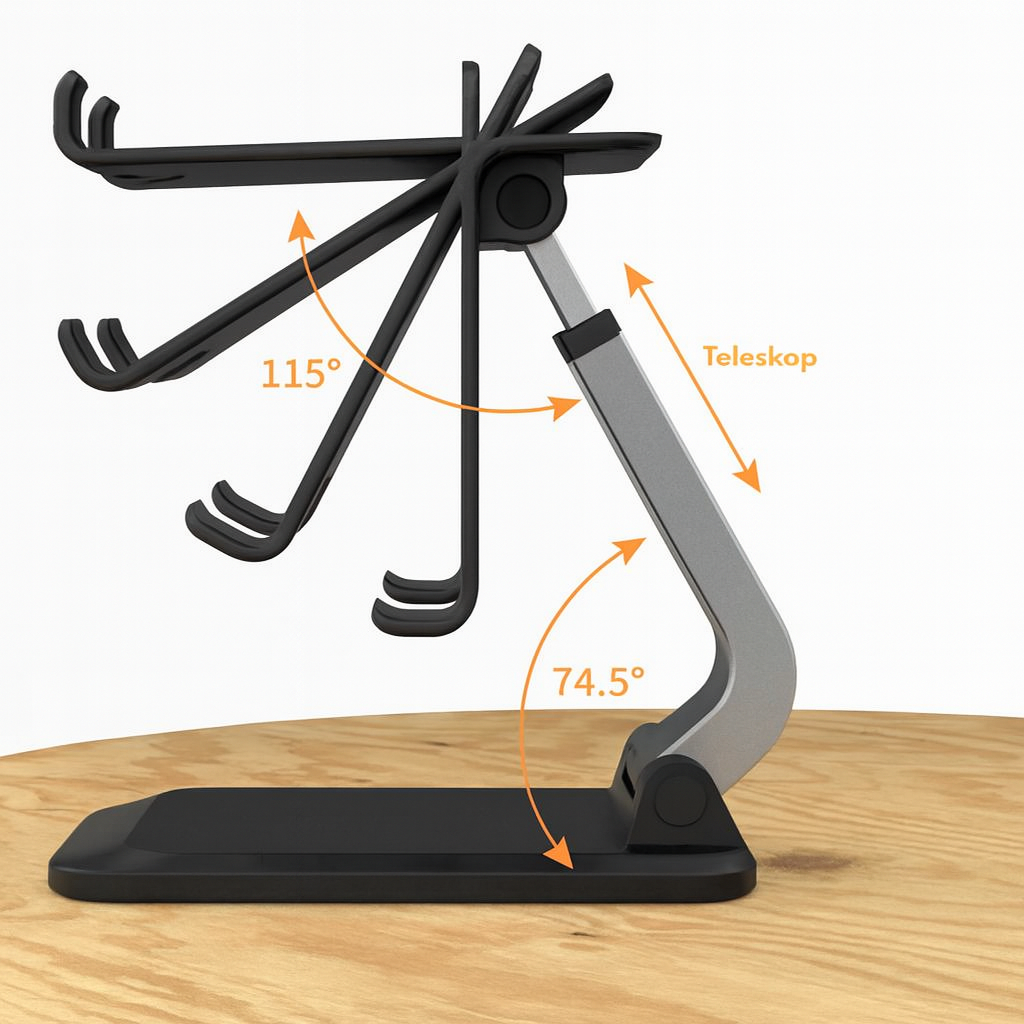 Podstawka biurkowa Q7 czarna MOTOROLA Moto G5 Plus / 3