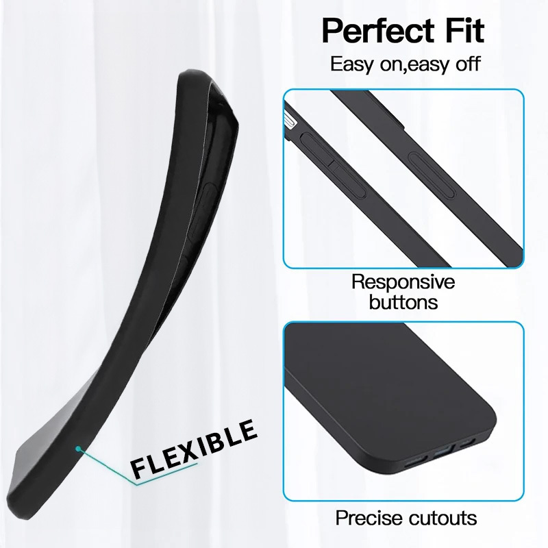 Pokrowiec silikonowe Back MATT silikonowy czarny MOTOROLA Edge 60 Pro 5G / 2