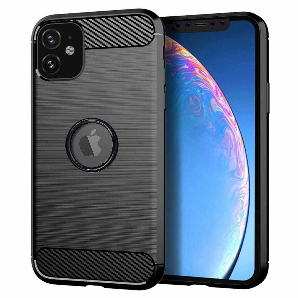 Pokrowiec Carbon - elastyczna obudowa ochronna czarny APPLE iPhone 11