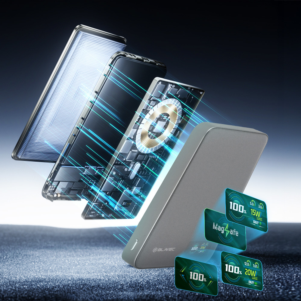 Power bank Blavec BJ-04 10000mAh Slim 22,5W indukcyjny Magsafe szary OnePlus 5T / 3 Power bank Blavec BJ-04 10000mAh Slim 22,5W indukcyjny Magsafe szary OnePlus 5T / 3