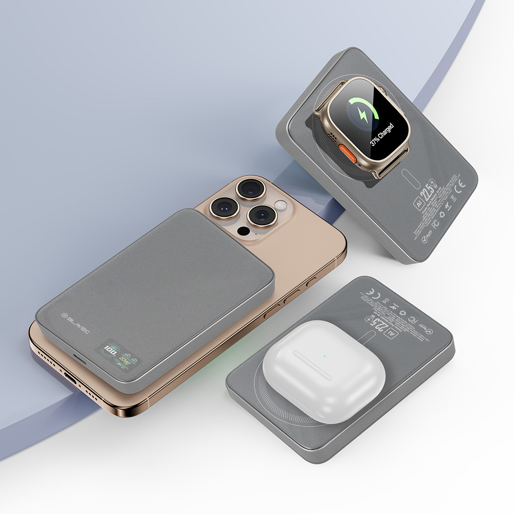 Power bank Blavec BJ-04 10000mAh Slim 22,5W indukcyjny Magsafe szary OnePlus 5T / 5 Power bank Blavec BJ-04 10000mAh Slim 22,5W indukcyjny Magsafe szary OnePlus 5T / 5