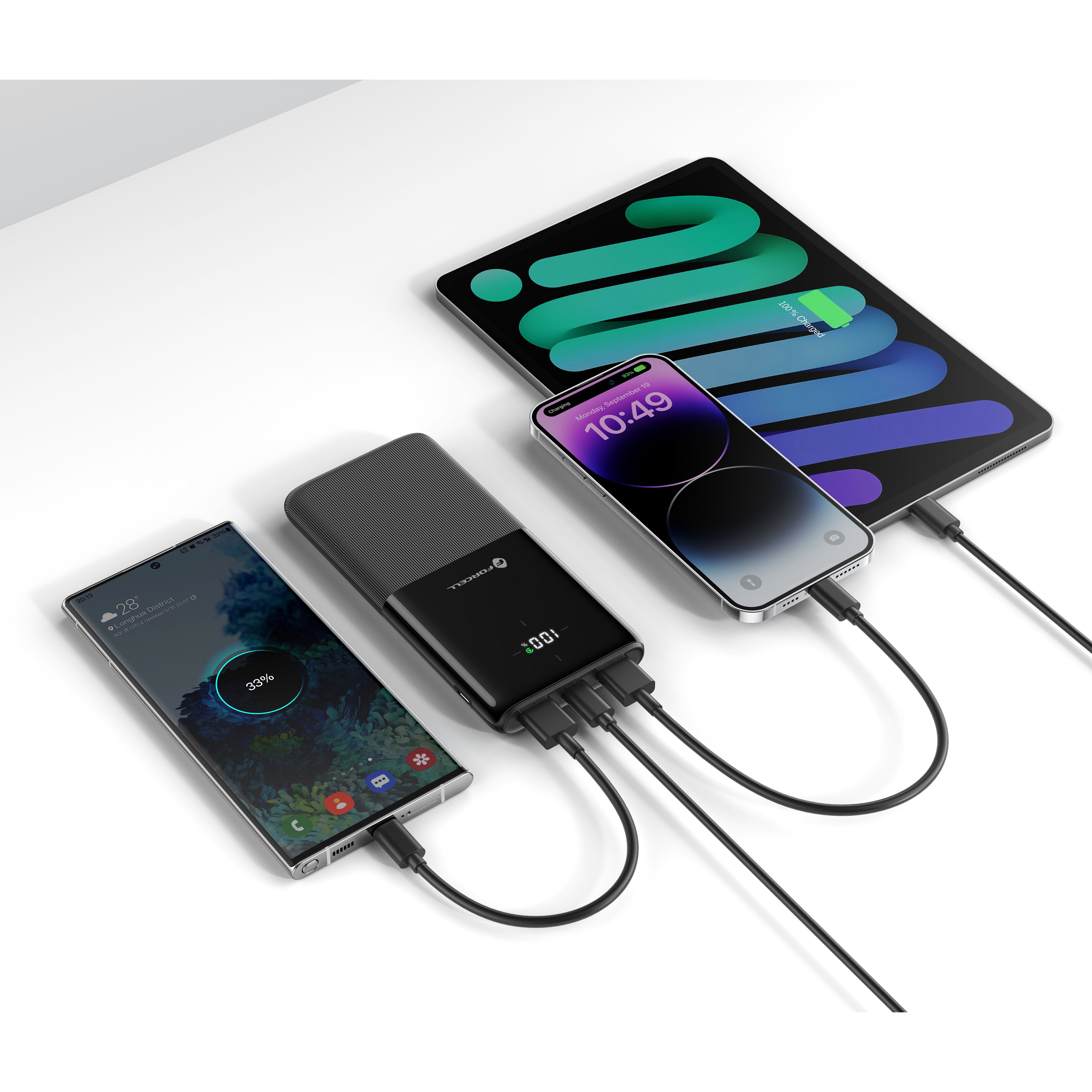 Power bank Forcell F-Energy P10k1 3A 20W 10000 mAh czarny OnePlus 5T / 2 Power bank Forcell F-Energy P10k1 3A 20W 10000 mAh czarny OnePlus 5T / 2