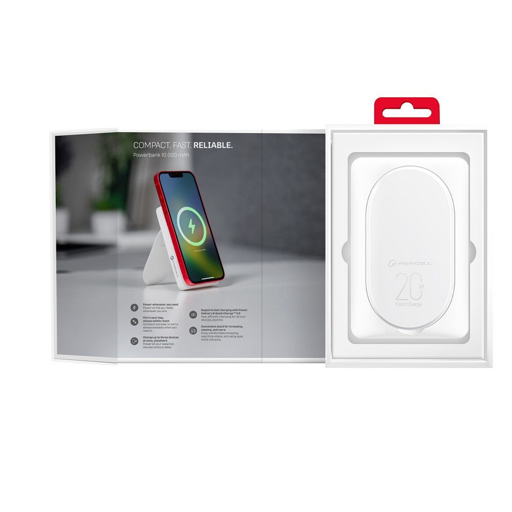 Power bank Forcell F10K2 MagStand 10000mAh QC3.0 PD 20W czarny NOKIA 7.2 / 8