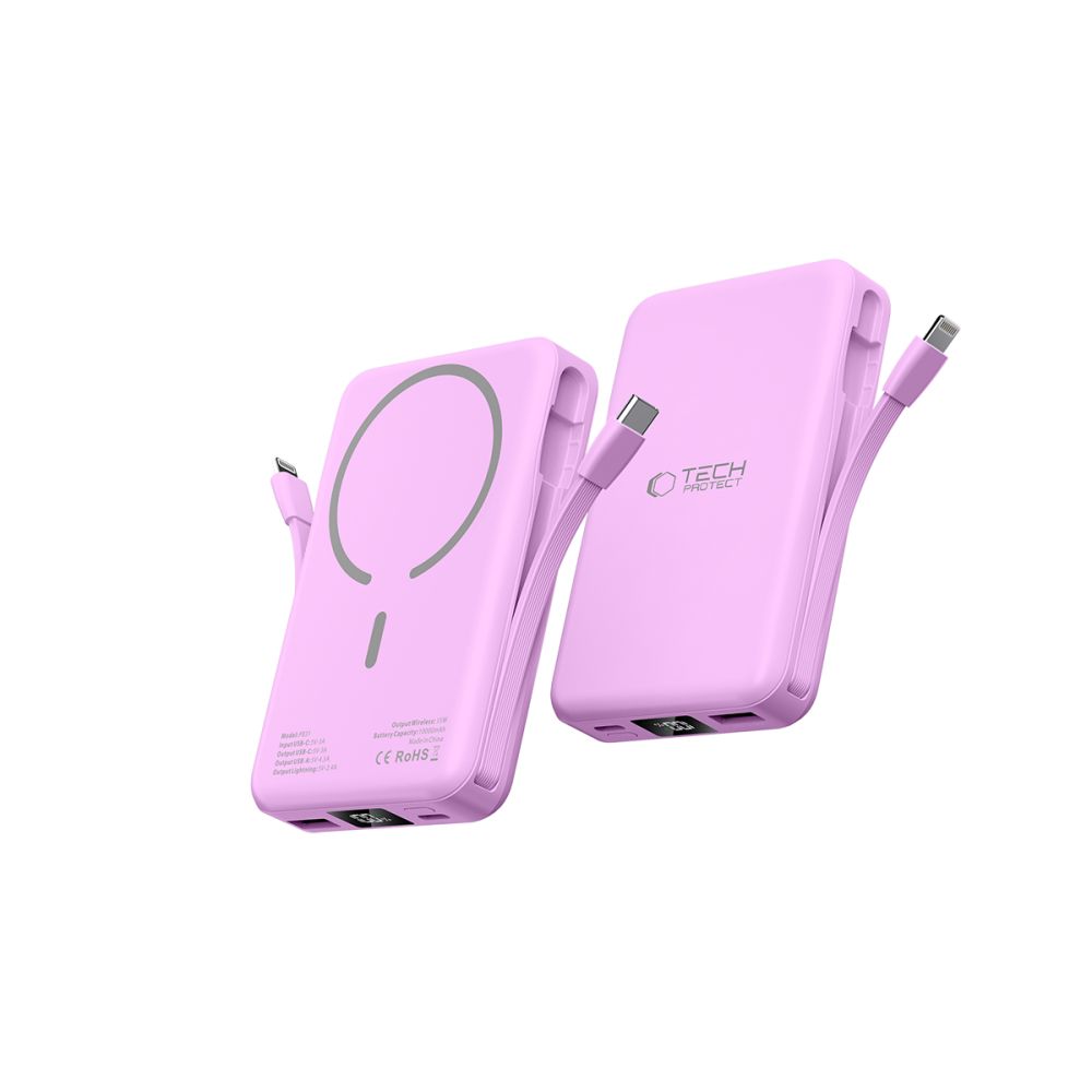 Power bank Tech-Protect PB31 LifeMag 10 000mAh fioletowy  Infinix Smart 6 / 4