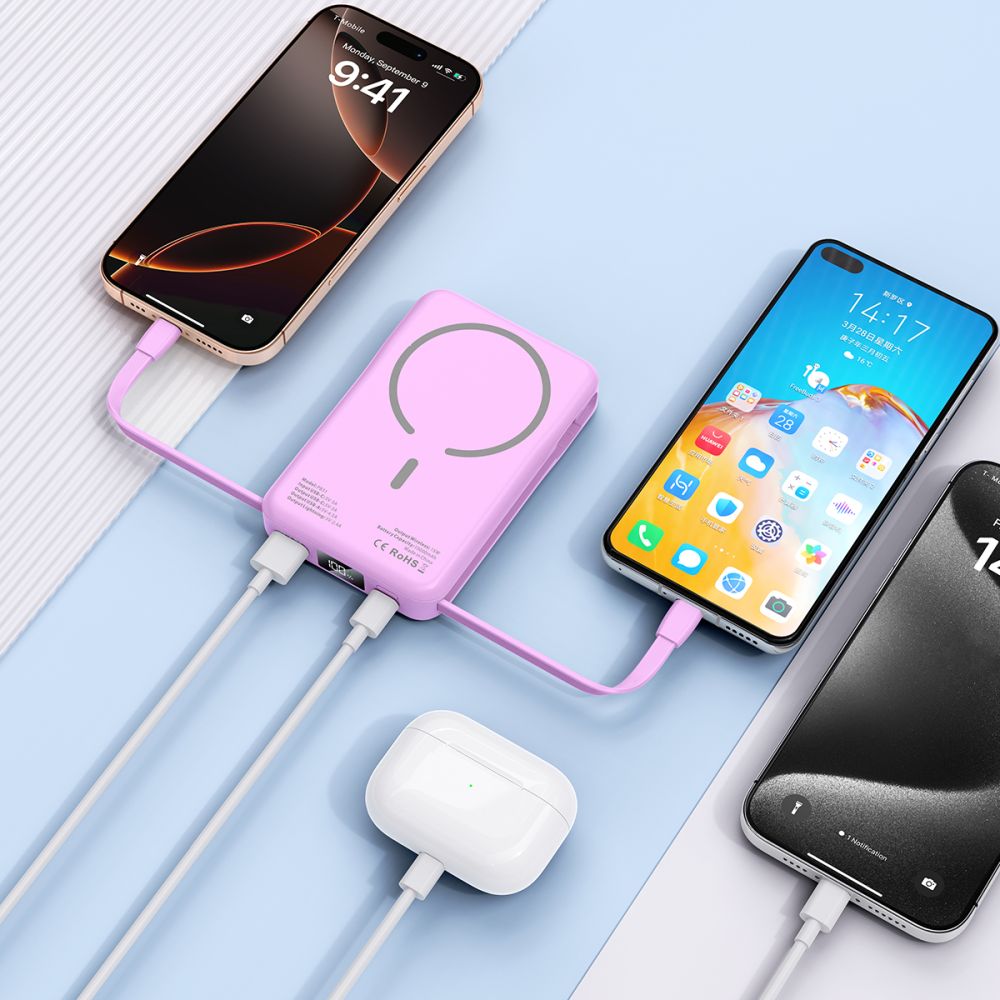 Power bank Tech-Protect PB31 LifeMag 10 000mAh fioletowy  Infinix Smart 6 / 8